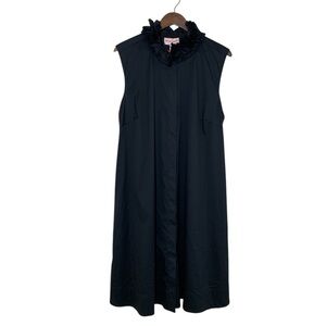 NWT Chicos Black Label ruffle neck shirt dress
Size XL stretch pockets LBD